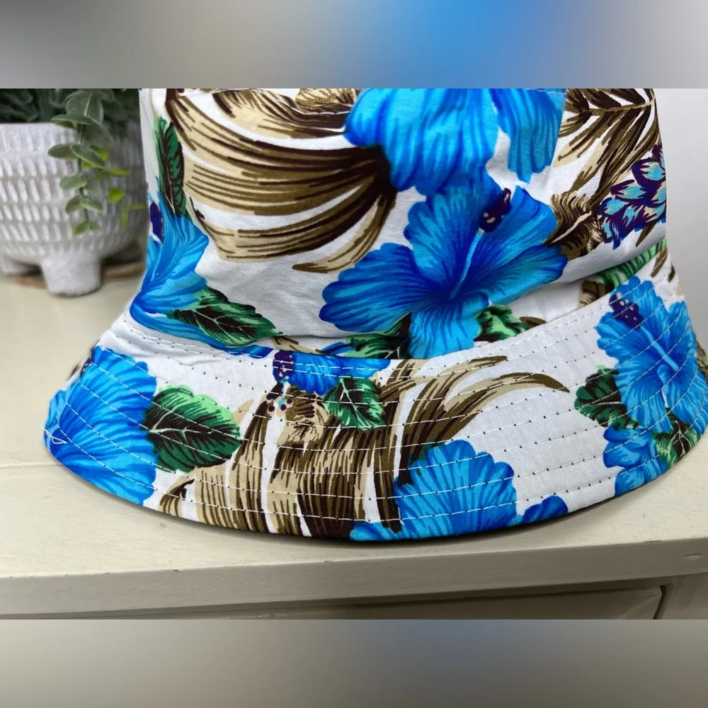 Brand New-Mashiaoyi Unisex Print Double-Side-Wear Reversible Bucket Hat